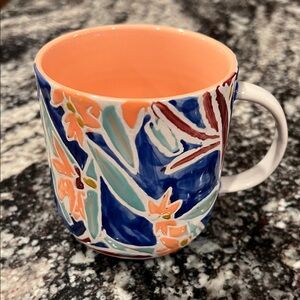 Anthropologie Mathilde Floral Ceramic Mug